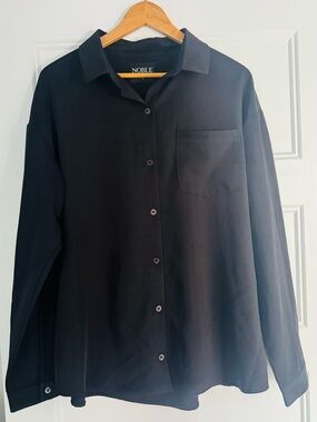 Noble Black Button-Up Shirt | Long Sleeve | Classic Chic